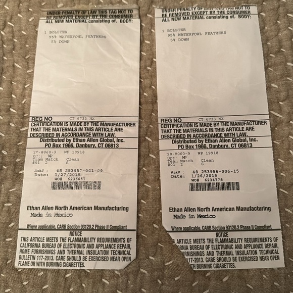 2 Ethan Allen Flamestitch Pillow Covers - Picture 5 of 8